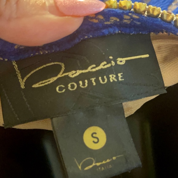 Baccio Gold designer Dress with Swarovski’s and paint - Picture 6 of 14